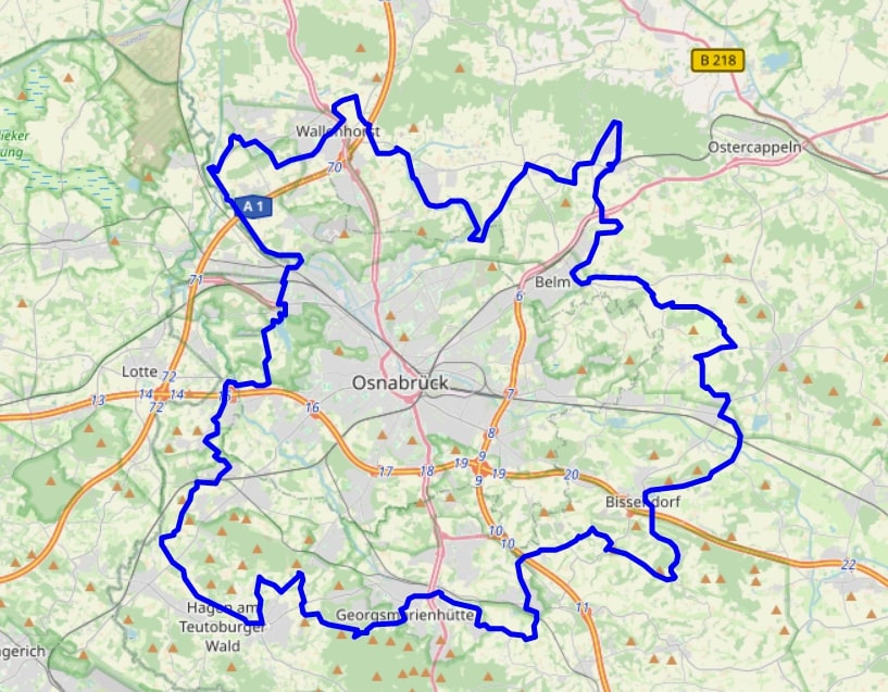 Karte der Radtour